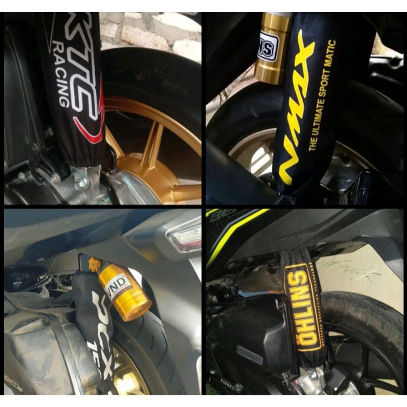 Satu pasang / satu set Sarung Shock Shok sok belakang Kanan Kiri NMAX AEROX MOTOR BEBEK