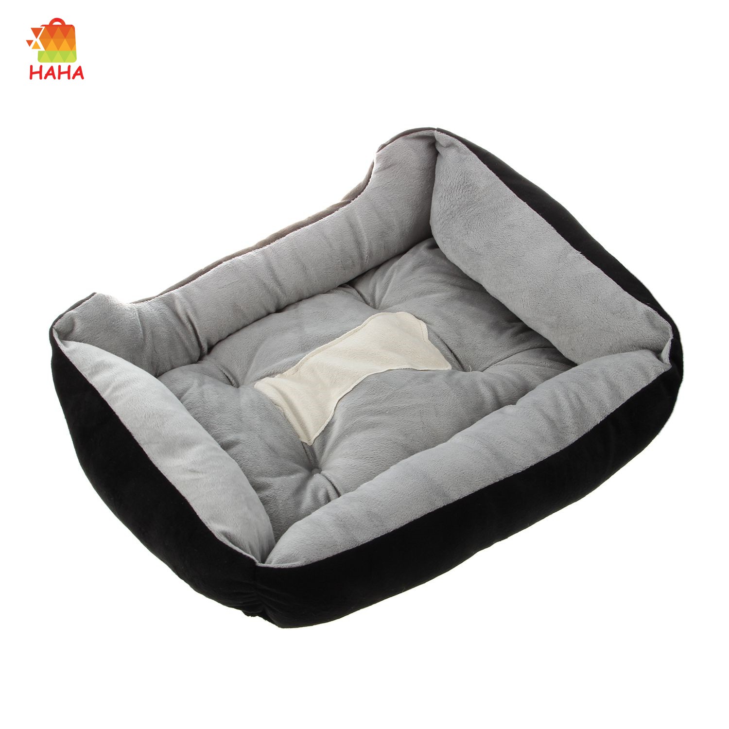 Extra Large Luxury Washable Pet Dog Bed Cushion Basket Black L Shopee Indonesia