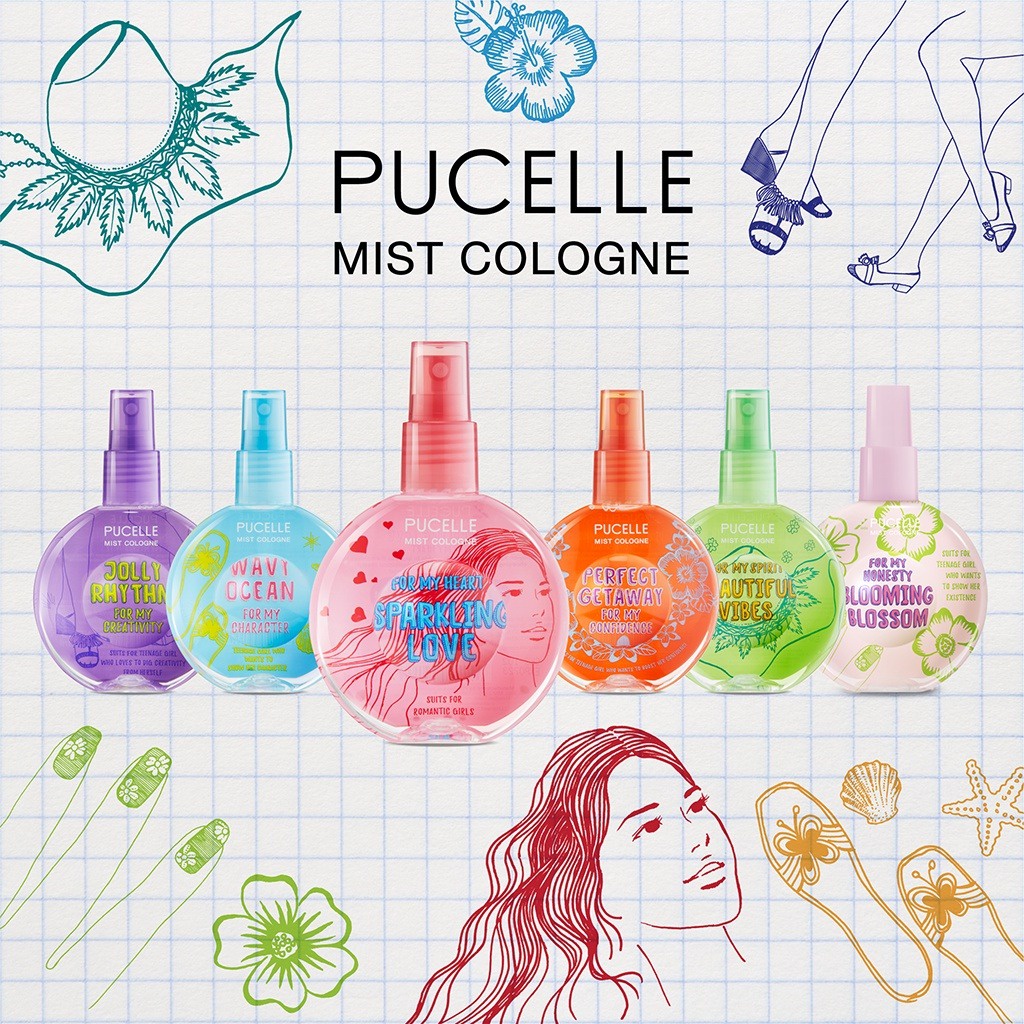 Pucelle Mist Cologne 150mL | Body Mist Minyak Wangi Cologne by AILIN