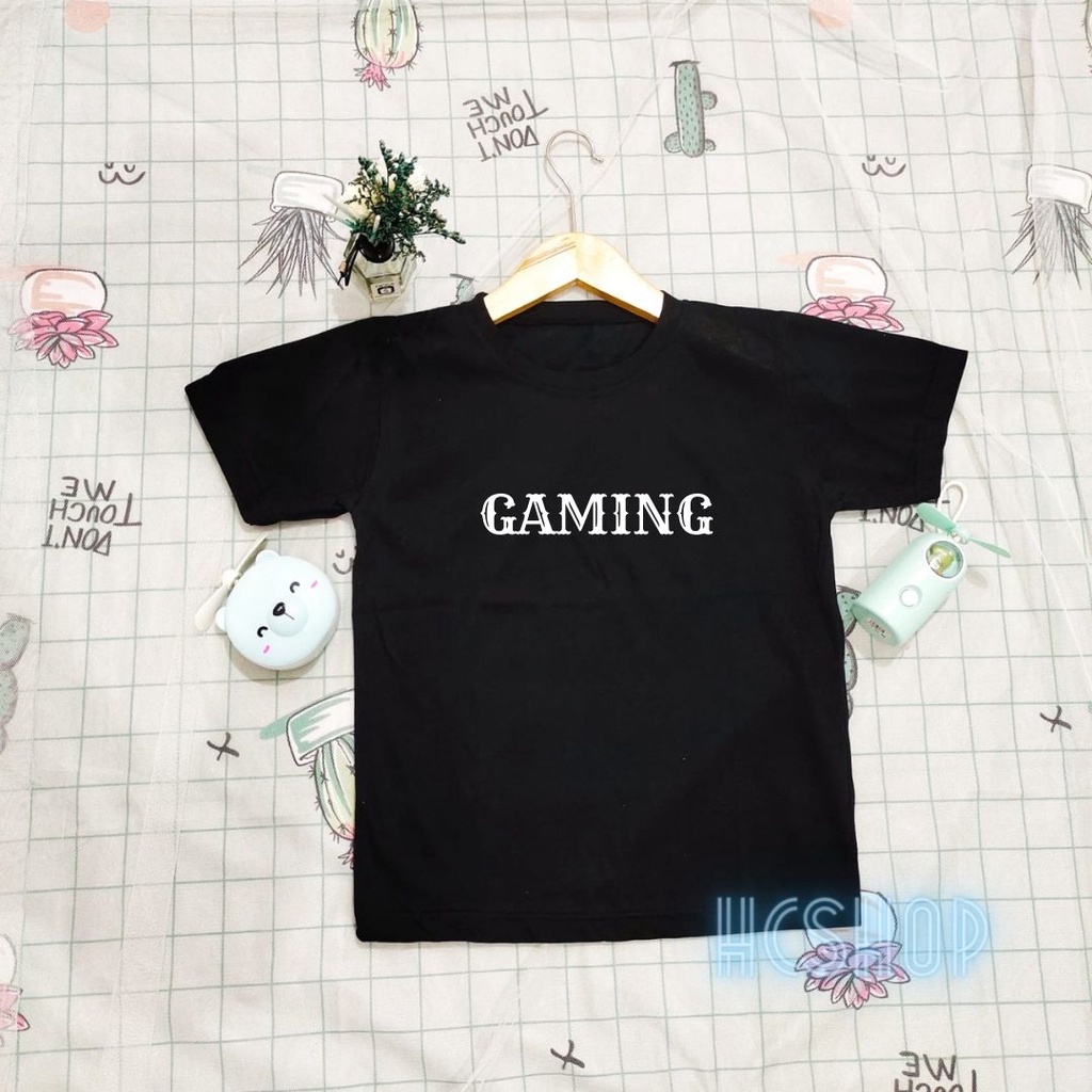 Kaos Anak Laki Laki Baju Anak Perempuan Gaming Usia 2-16 Tahun Unisex Cowok Cewek