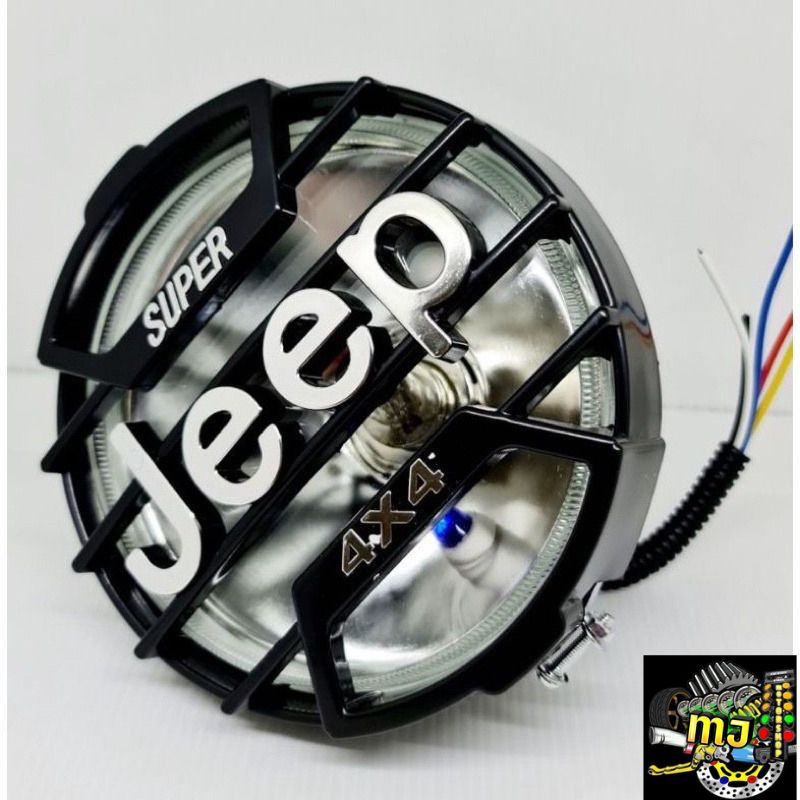 Lampu Depan JEEP 4x4 H4 HeadLamp/Reflektor depan model bulat jeep bisa semua motor/harga satuan