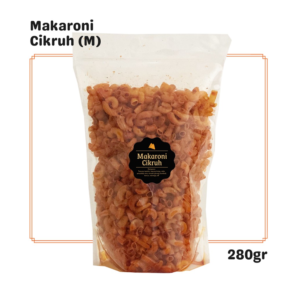 

Makaroni Cikruh (M) 280gr / Snack Cemilan / Camilan Pedas Gurih Asin
