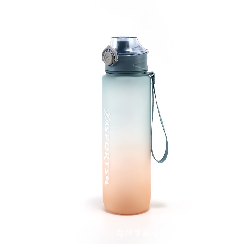 【Spot barang】jumbo Botelo Botol Motivasi Minum 2 Liter Jumbo Tumblr Air Tanda Waktu-Blue【1L】