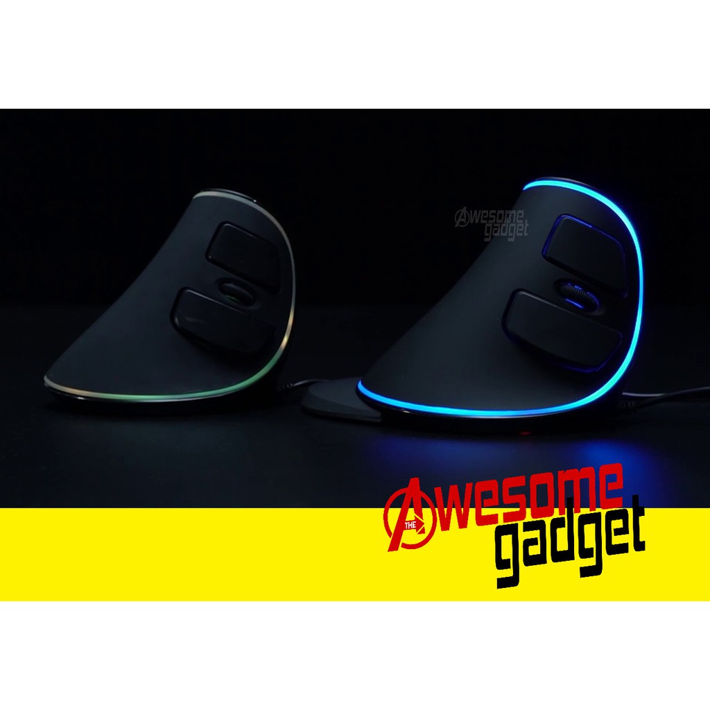 Ergonomis Mouse from Delux M618 Plus RGB Vertical wired