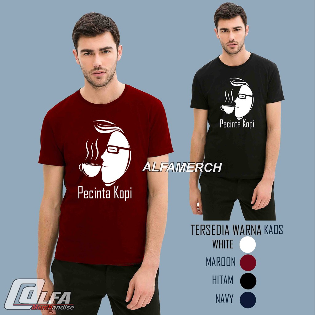 KEREN Baju KAOS PECINTA KOPI SIMPLE Pria  Distro Warung Kaos
