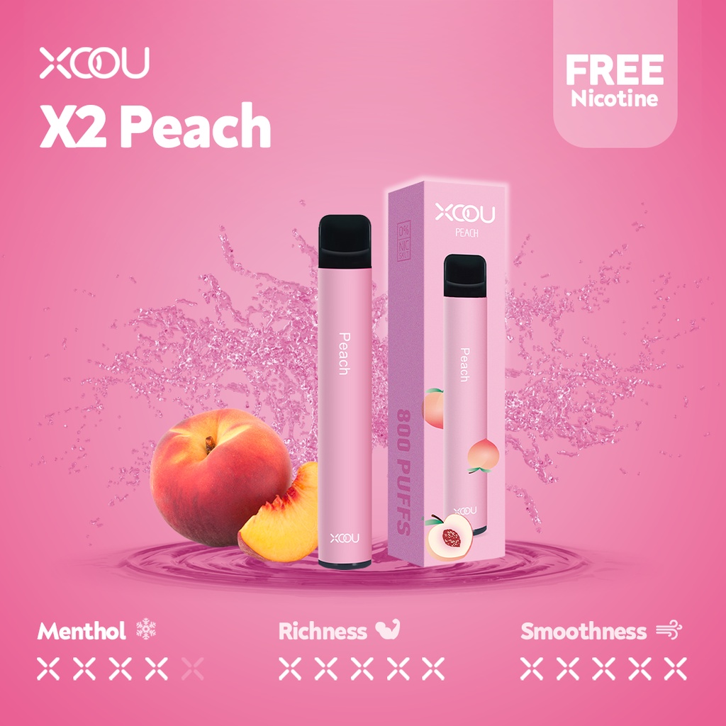 [PNCSID] [RELX COMPATIBLE] XOOU Mint Flavour Pods / Cartridge - Peach