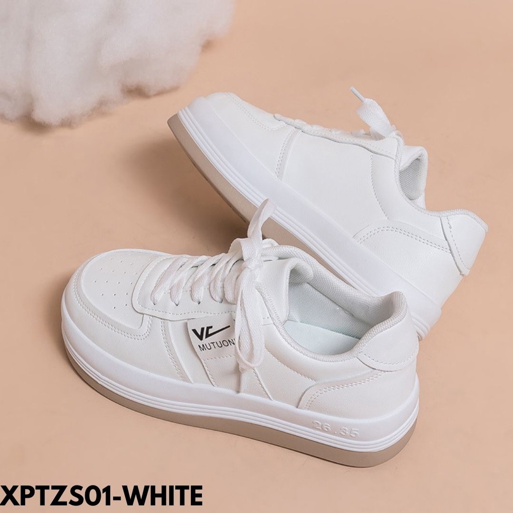 SNEAKERS WANITA IMPOR BAHAN PU KEREN MODEL HIGHSOLE FASHION KOREA STYLE KEKINIAN PTZS01