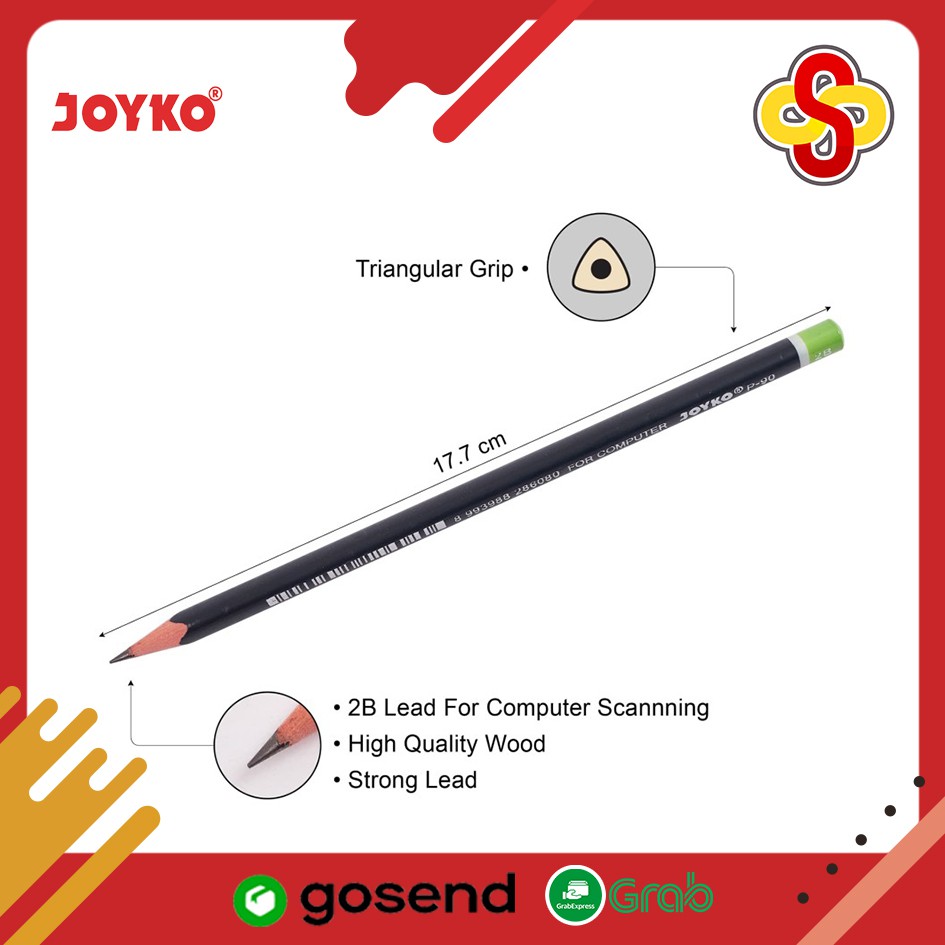 Pencil / Pensil Joyko P-90 2B Isi 12 pcs