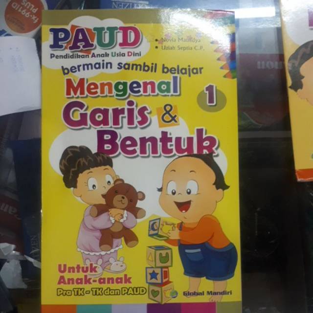 Buku tk paud mengenal garis dan bentuk GLOBAL MANDIRI 32 halaman