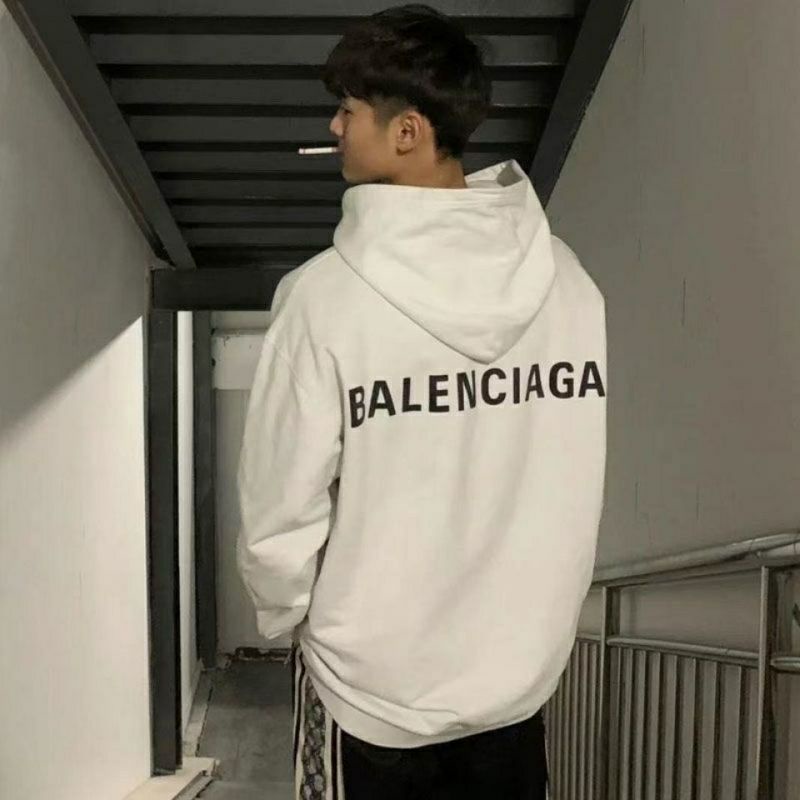 (S - 6XL) Hoodie BIG SIZE BB Depan Belakang OVERSIZE Pria Wanita Jaket Sweater JUMBO Fleece S M L XL 2XL 3XL 4XL 5XL 6XL Pria Wanita Loose Long Sleeve BALENC1AGA Jacket Oversized Boy Girl Hitam Putih Biru Electrik Hijau Forest Green Grey Pink Fuschia