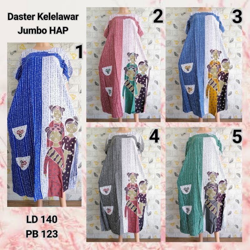 DASTER BATIK KELELAWAR LOWO JUMBO HAP BIGSIZE  ADEM HOLLA + BU TEJO ULS