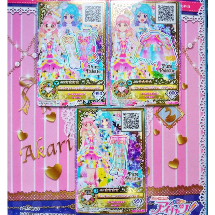 Kartu Aikatsu Friends Jeweling Rare JLR Set Asli Aine Pure Palette Pure Shining Diamond Coord