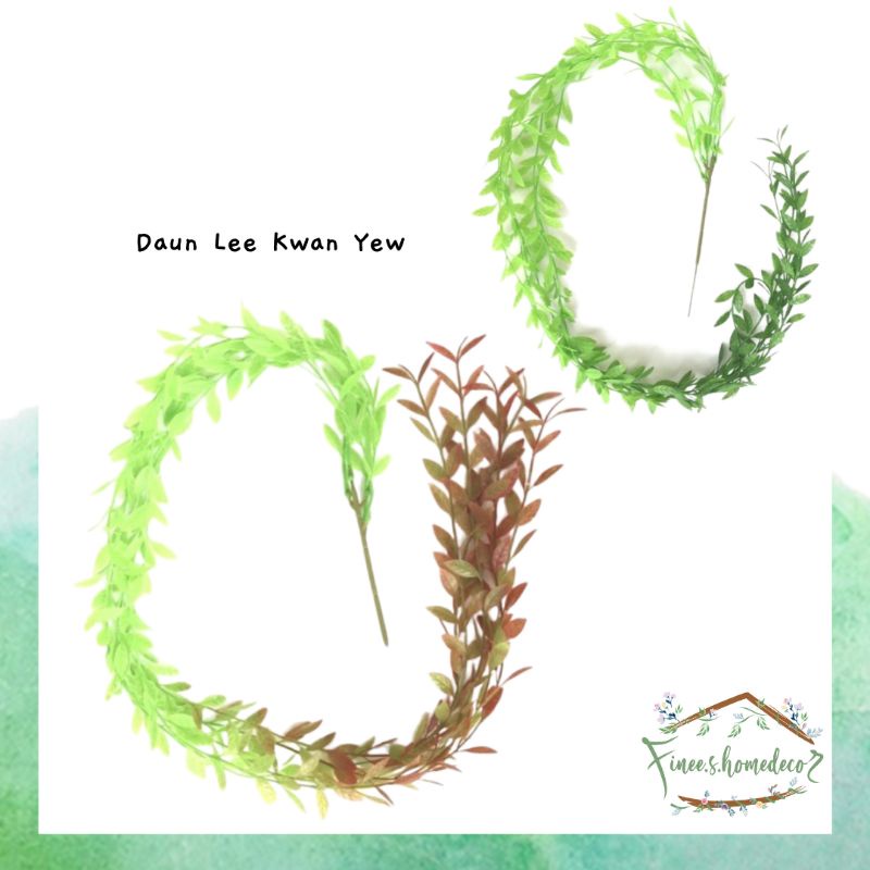 DAUN JUNTAI VERNONIA / LEE KWAN YEW - tanaman artificial home decor shabby chic daun rambat juntai p
