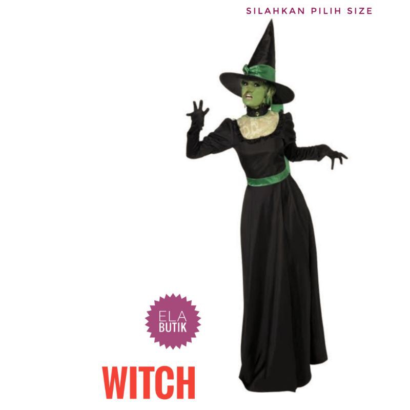 Jual Kostum Witch- Penyihir-Dewasa-Wizard Of Oz- Kostum Halloween  Indonesia|Shopee Indonesia