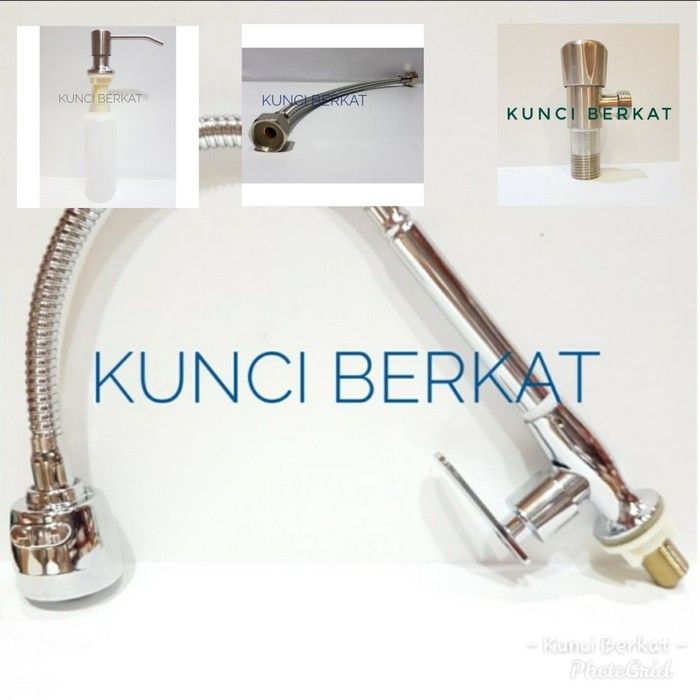 Kitchen sink komplit double/Bak cuci piring/BCP/Kran angsa cr/Sus 304