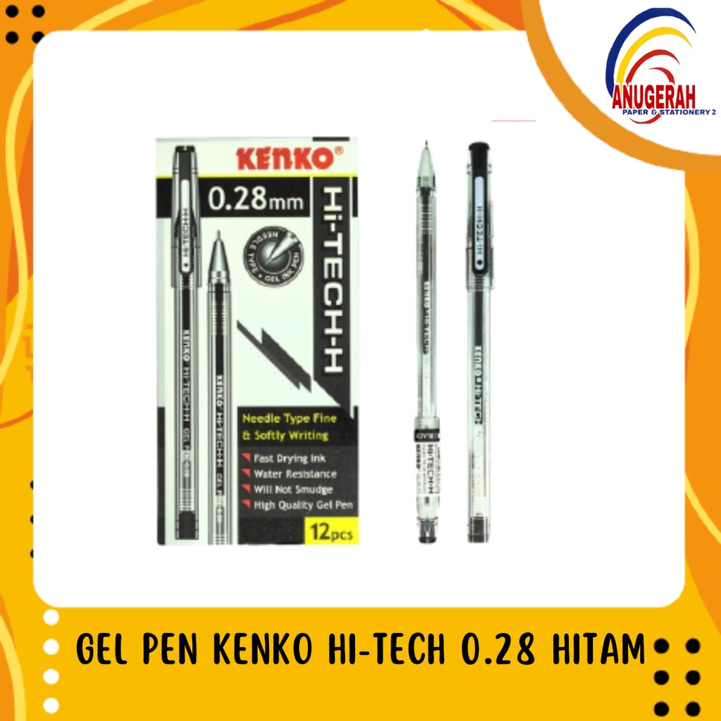 

GEL PEN KENKO HI-TECH 0.28 MM HITAM (PCS)