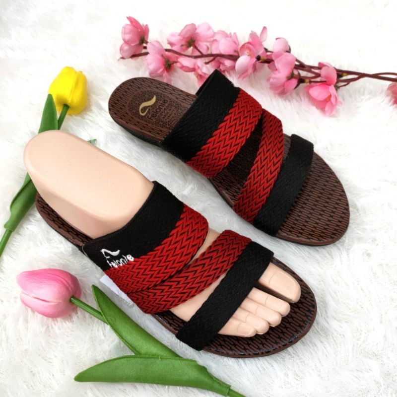 sandal wanita Trendy dan keren murah ( Felonie SF 01)... sandal terbaru turki rajut bordir ban 3