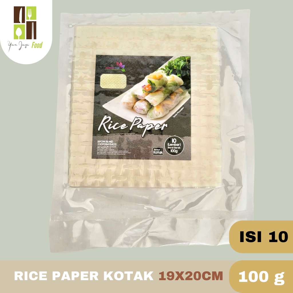 Rice Paper Kotak Kulit Transparant Lumpia Vietnam