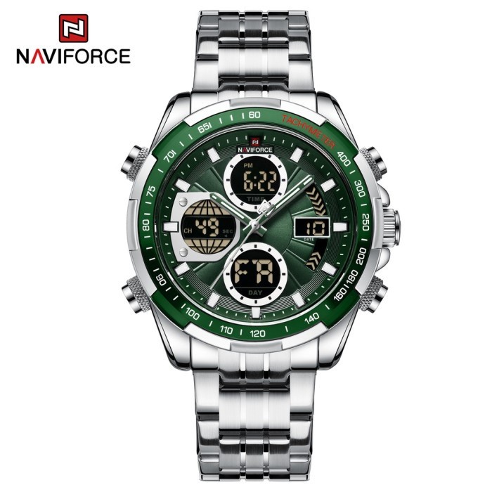 Naviforce 9197 Jam Tangan Pria Dual Time Original