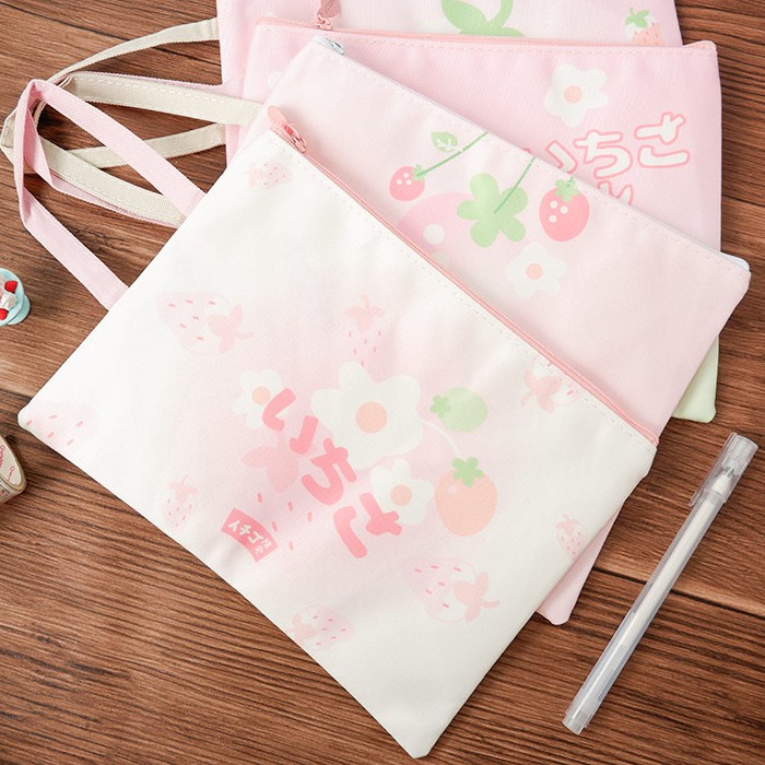 

STRAWBERRY ICHIGO CANVAS TOTE FOLDER A5 MAP KAIN SERBAGUNA