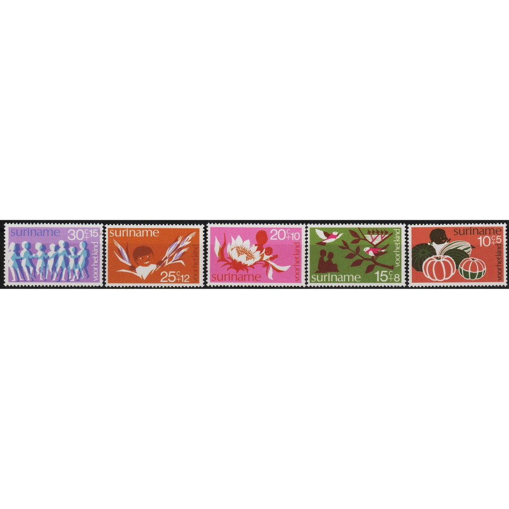 

Perangko Filateli A4-123 suriname MNH 5v 27.11.1974 child welfare