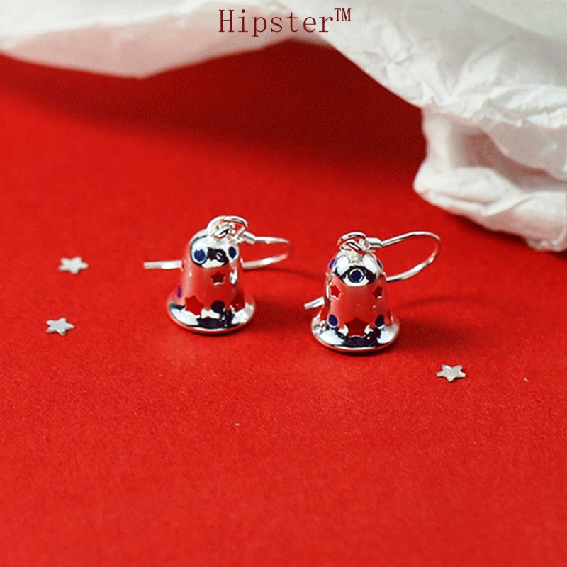 Anting Tusuk Sterling Silver 925 Model Lonceng Natal Untuk Wanita