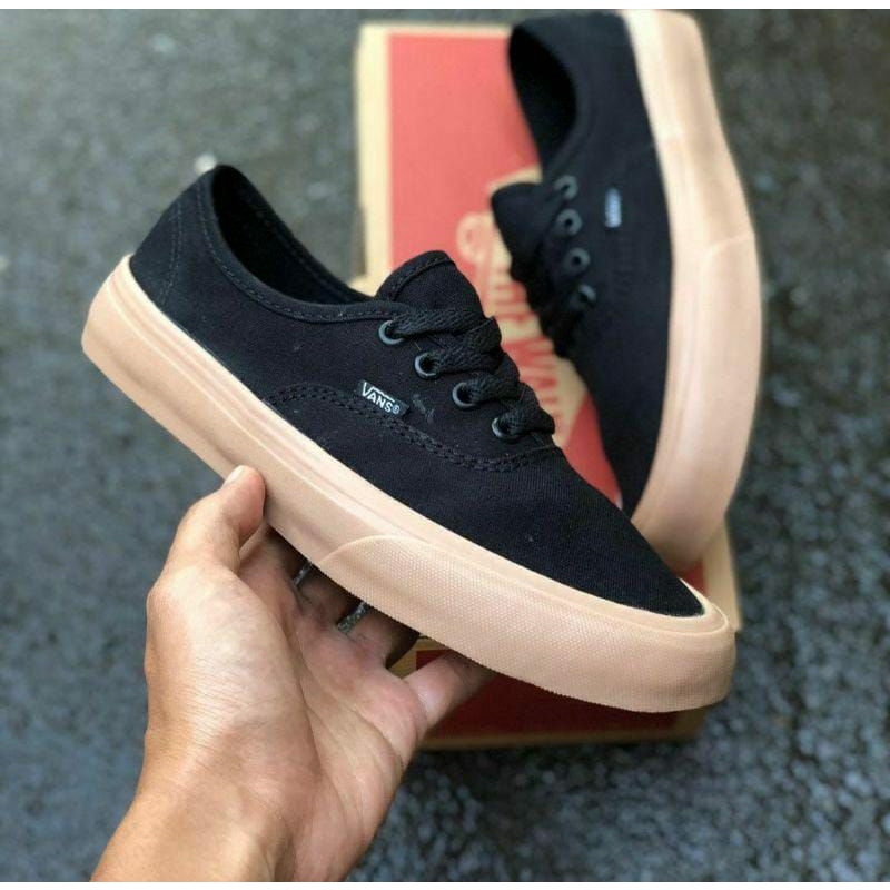 Vans Authentic Black Gum Sepatu Vans Hitam Vans Black Pria Wanita