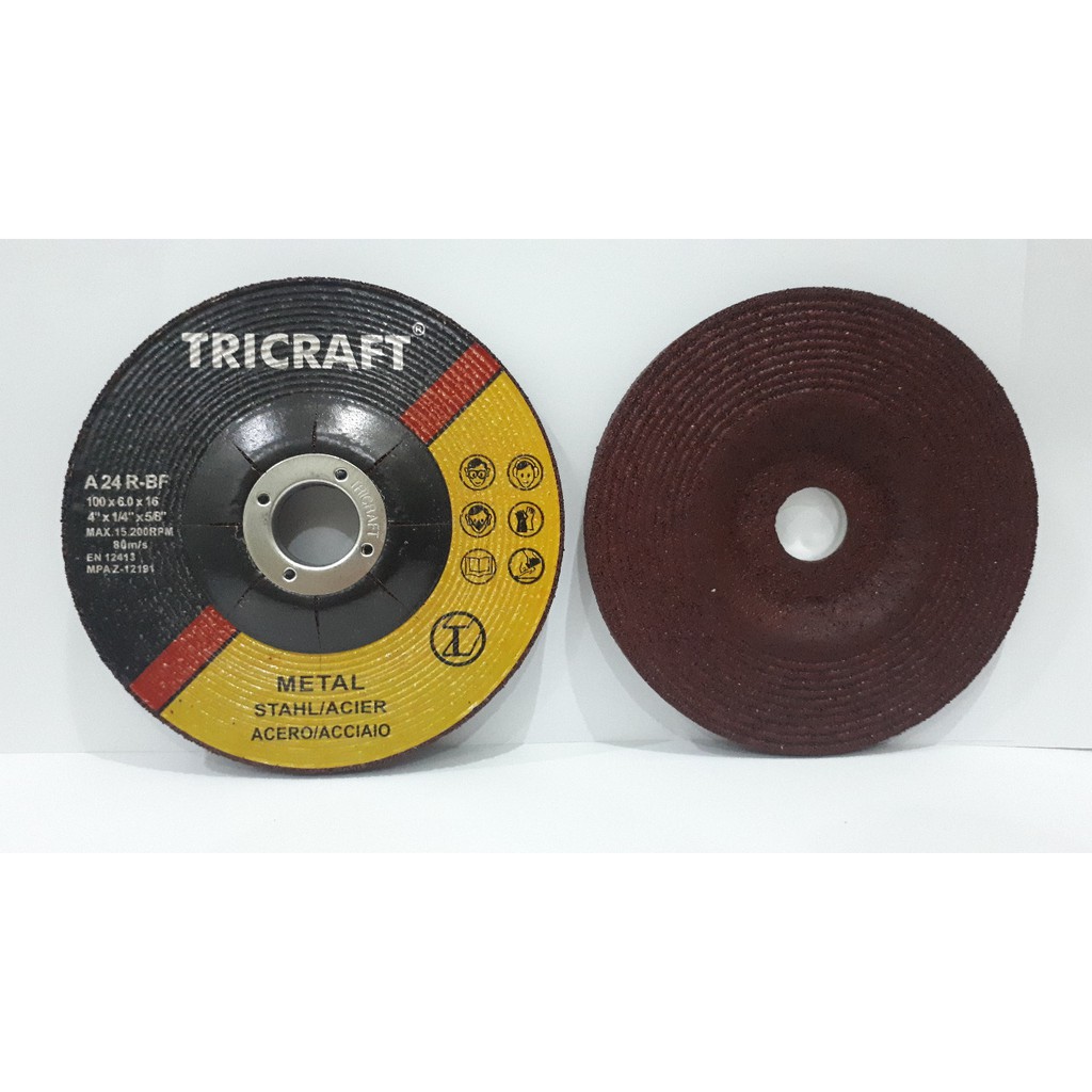Grinding Wheel 4&quot; x 6 mm Mata Gerinda Poles Batu Gerinda Poles Besi