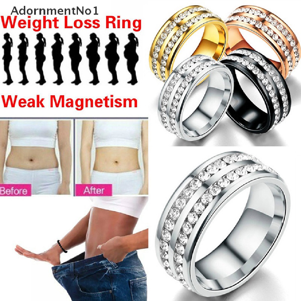 [AdornmentNo1] Weight Loss Crystal Rhinestone Ring Slimming Healthcare Ring Magnetic Jewelry [new]