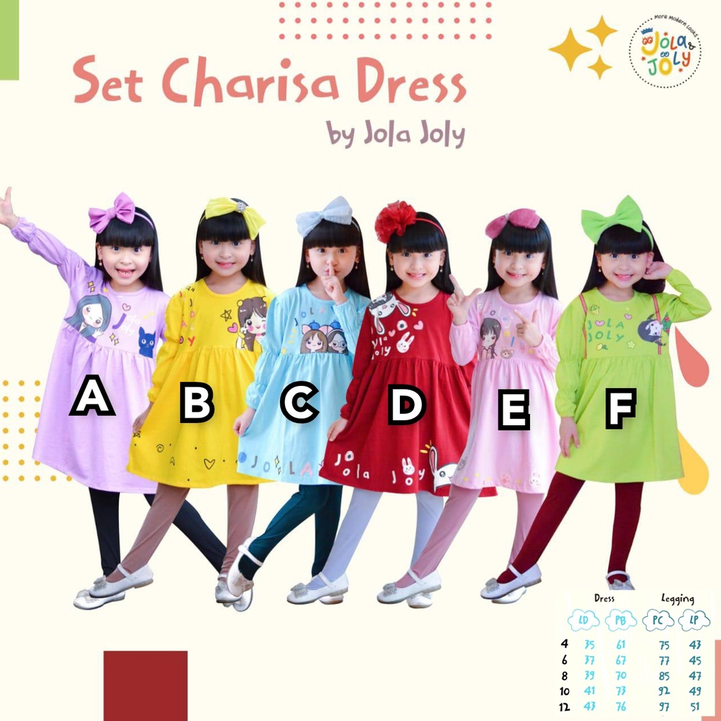 STELAN ANAK | SET CHARISA JOLA JOLY SIZE 4-12T