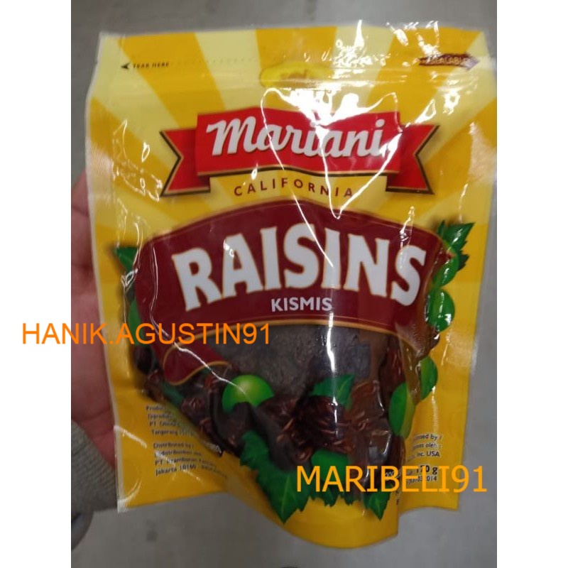 

Mariani California Raisins / Kismis Kering 170 g maribeli91