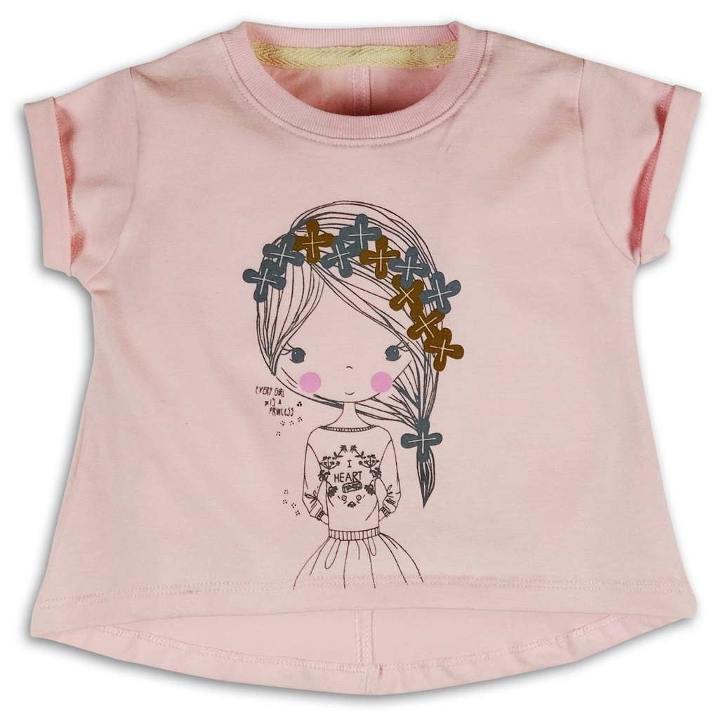 Bearhug Atasan Bayi Perempuan XAD6 Premium Printing Spandek Pink Color 6-18M-6