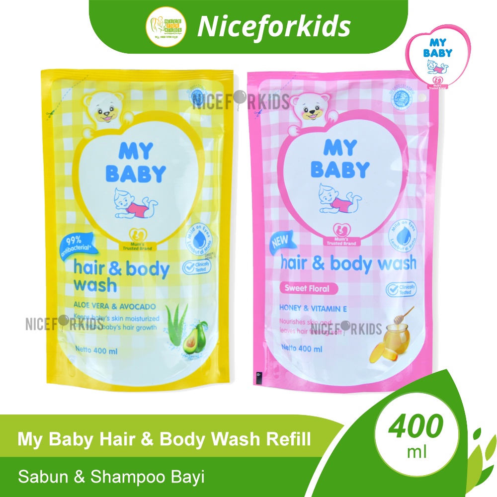 My Baby Hair &amp; Body Wash Refill 400ml / Sabun Mandi 2in1 Refill 400ml