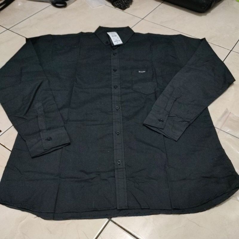 Kemeja pria polos lengan panjang bahan katun ld 104