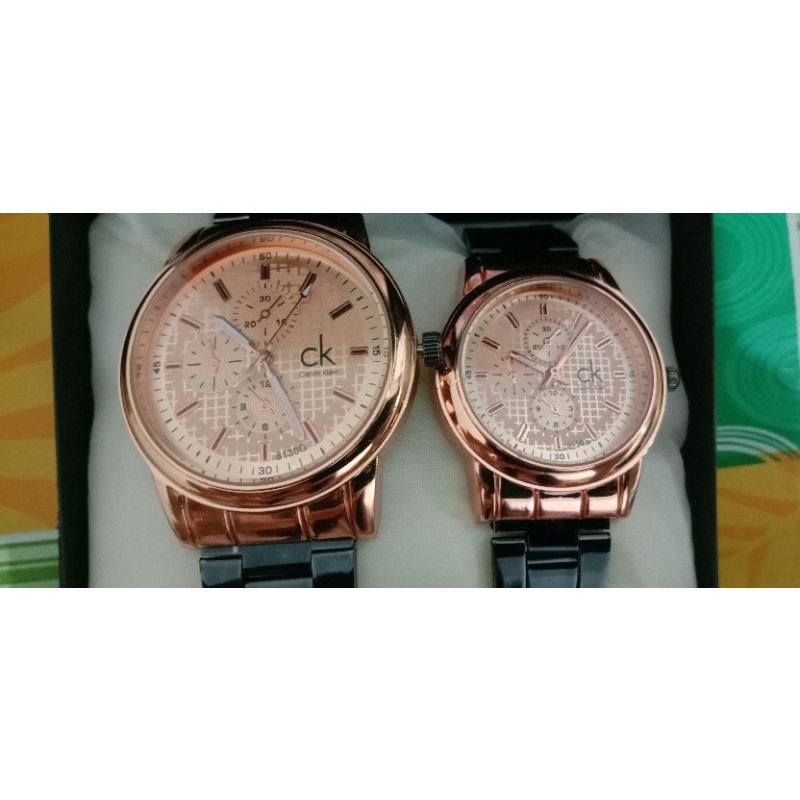 Jam tangan couple CK water resistant