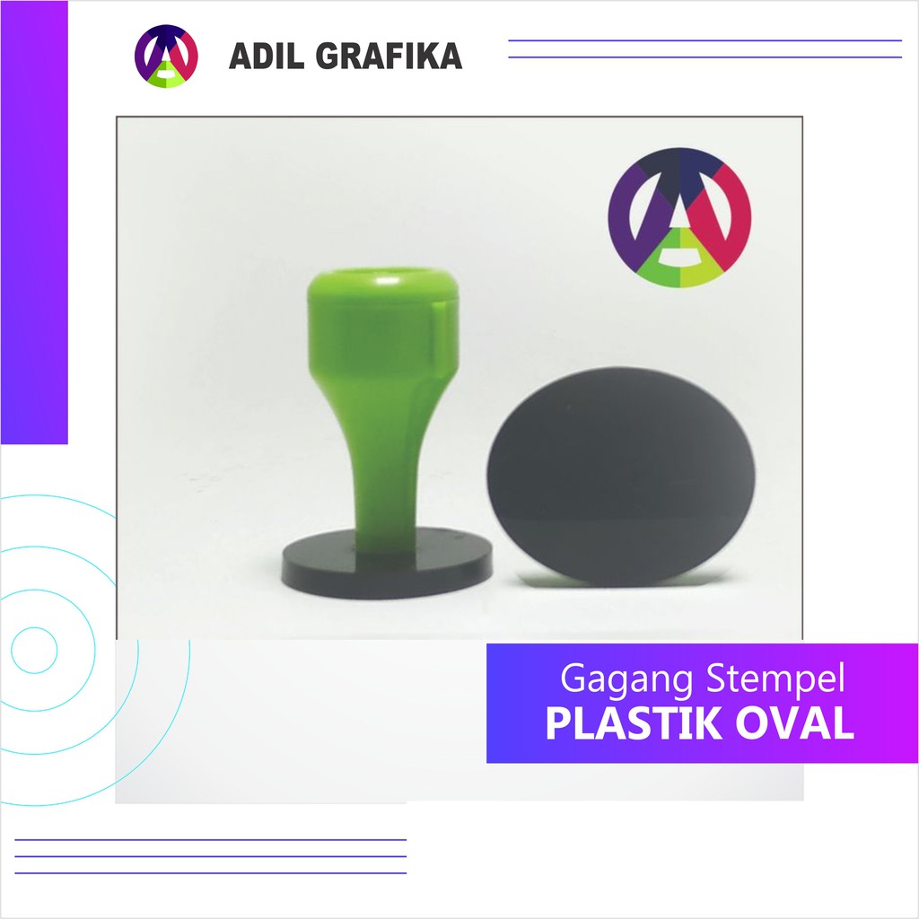 Gagang Stempel Plastik - Oval