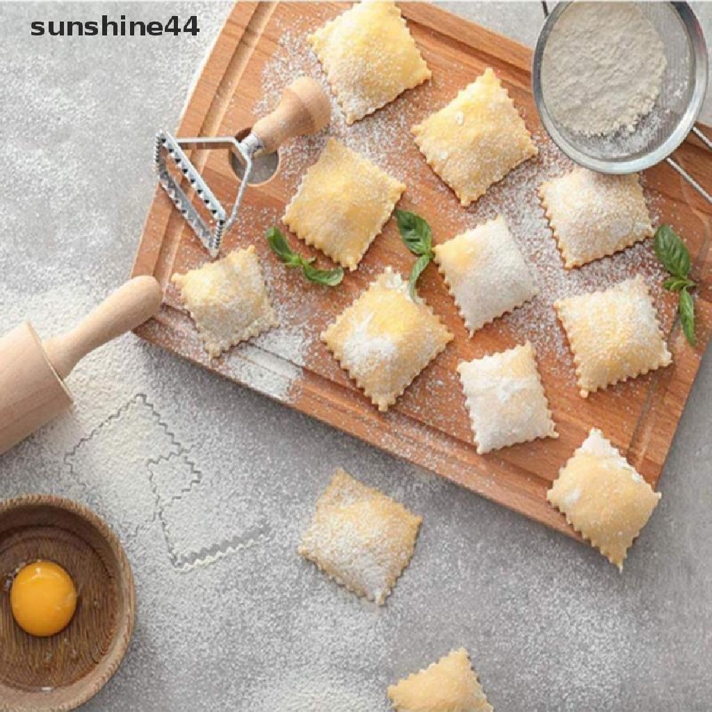 Sunshine Alat Pemotong Pasta / Ravioli Bentuk Roda Untuk Baking