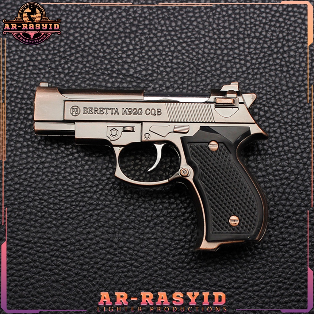 BISA COD Korek Api Bara Gas Pistol Beretta M92G COB PS 67