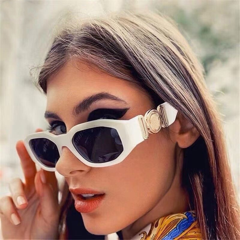 （YUZHU）COD Kacamata Hitam Gaya Retro Barat Untuk Wanita/Pria Vintage Oval Shades untuk Wanita