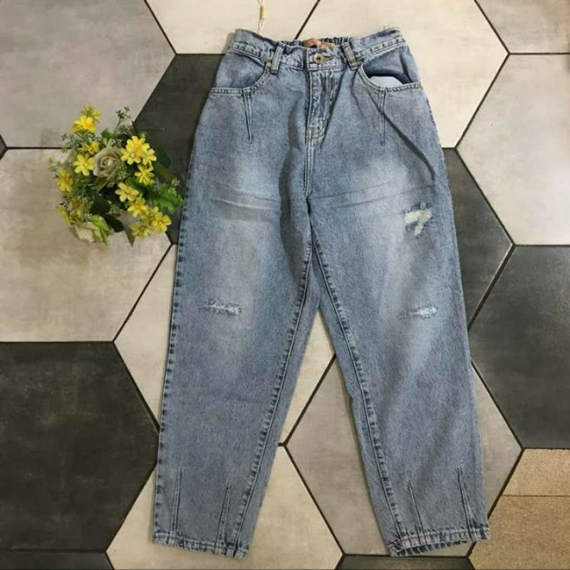 #J677 BAGGY UPGRADE JEANS SOBEK LAPIS 27 - 32