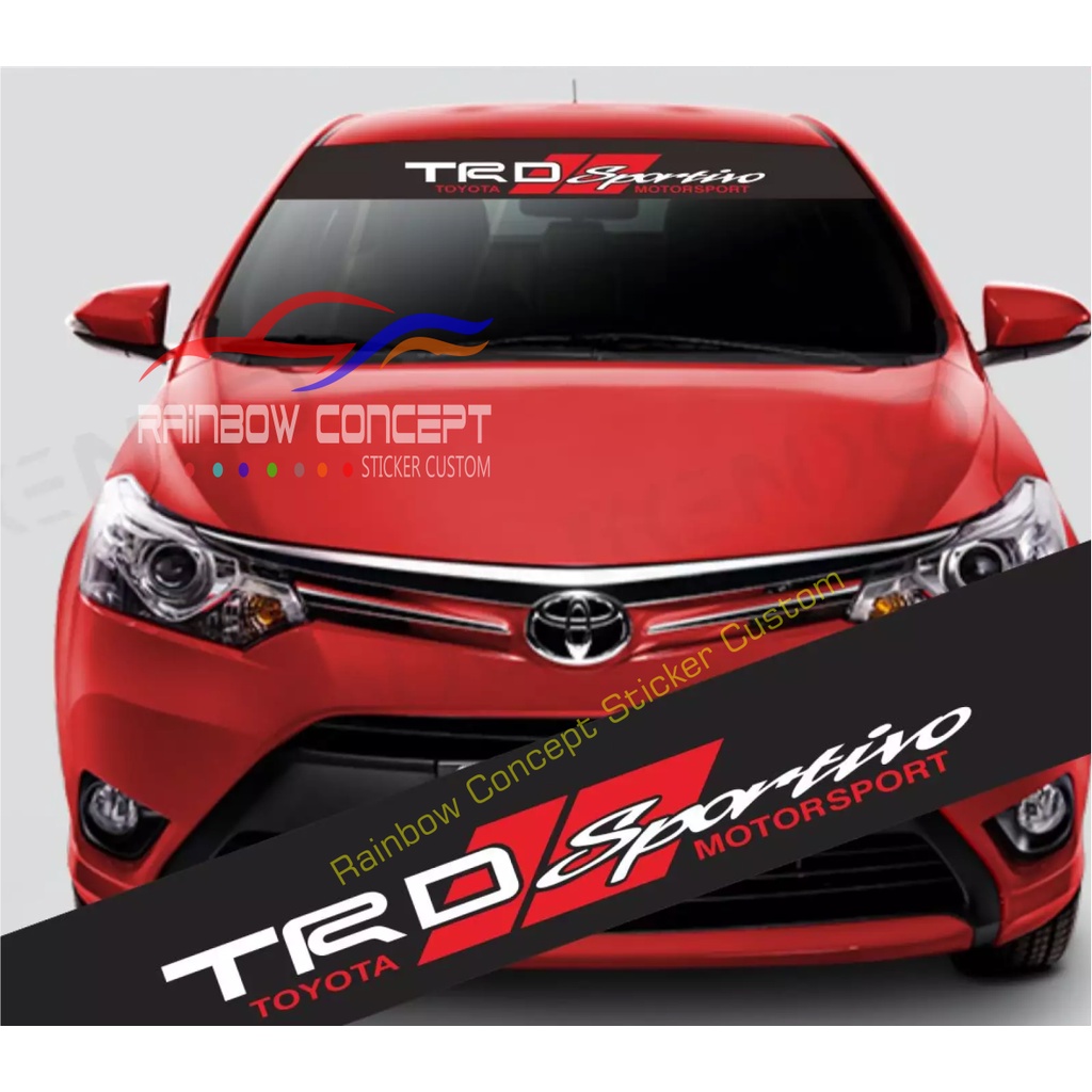 stiker mobil trd sportivo sticker kaca depan  mobil avanza calya rush fortuner veloz terbaru
