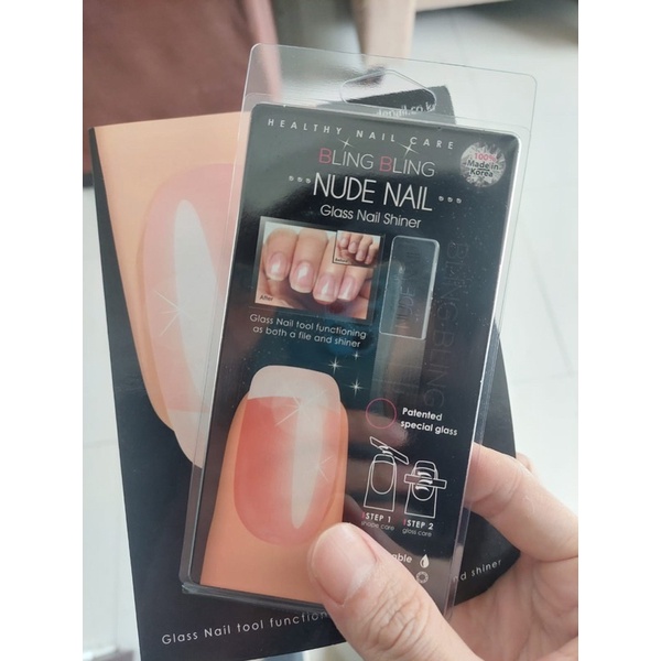 BLING BLING NUDE NAIL GLASS Nail Shinner OrI Made in KOREA