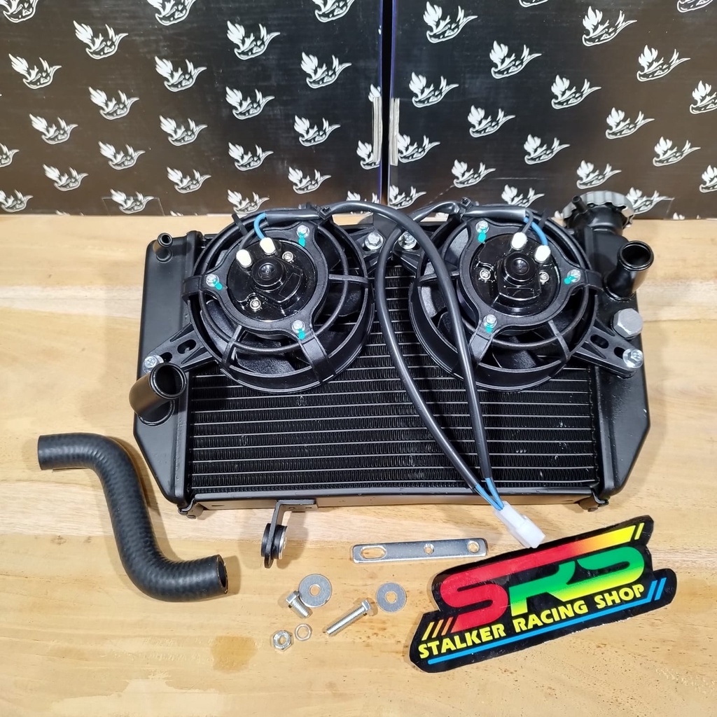 RADIATOR BIG ATAKA melengkung MX KING DOBEL KIPAS IMPORT