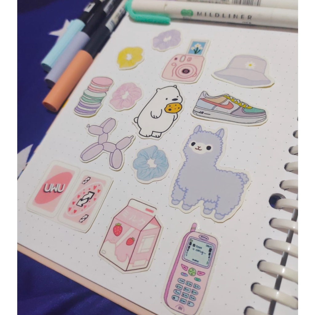 

[COD] 22 Pcs cute Stiker Scrapbook /Stiker/DIY/StikerLucu/ Stiker Bujo/stikerBulletJournal/stiker aestetic/DekorasiBulletJurnal