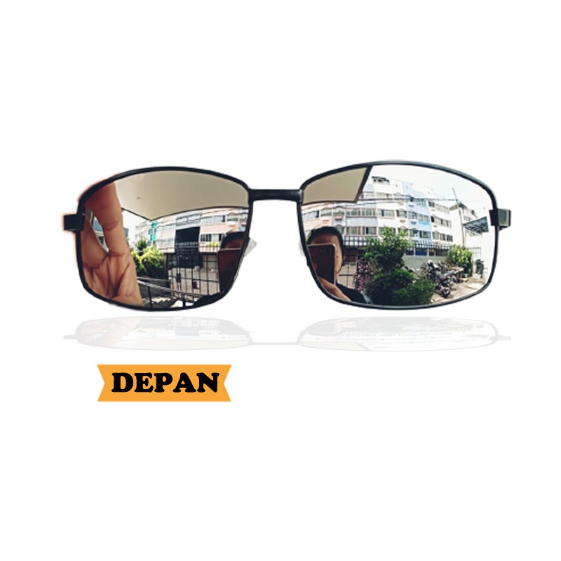 Bayar di Tempat Kacamata Hitam Unisex Korean Desgin Retro lensa mirror Sunglasses Women/Men kaca mat