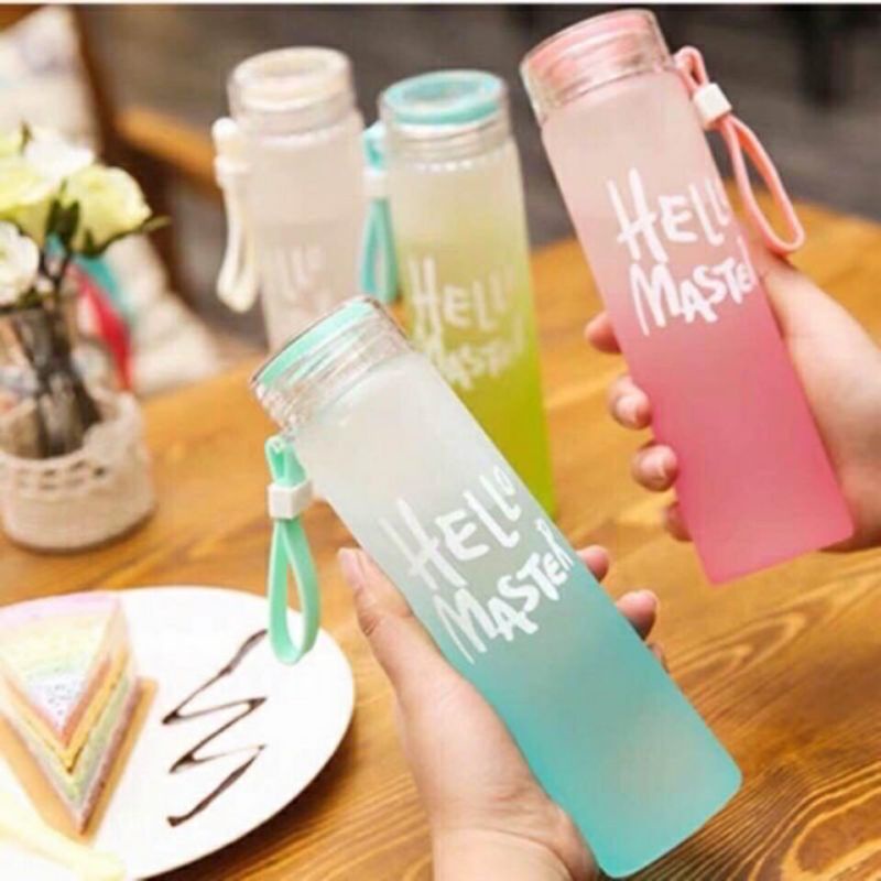 Botol Minum Kaca HELLO MASTER 480M Botol Kaca Termos Botol Minum