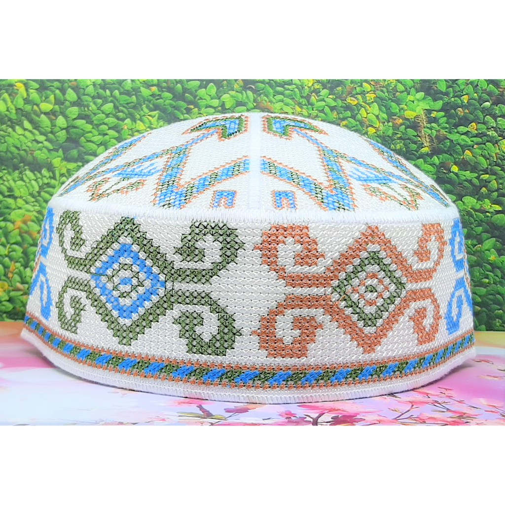 PECI KOPIAH PAKISTAN FULL BORDIR AGMATEX
