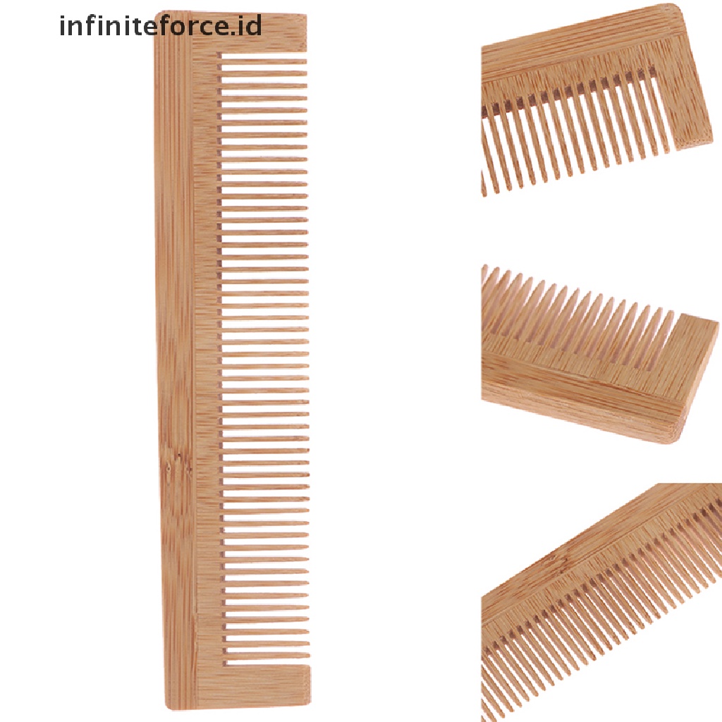 Infiniteforce.id 1pc Sisir Pijat Kulit Kepala Bahan Kayu Bambu