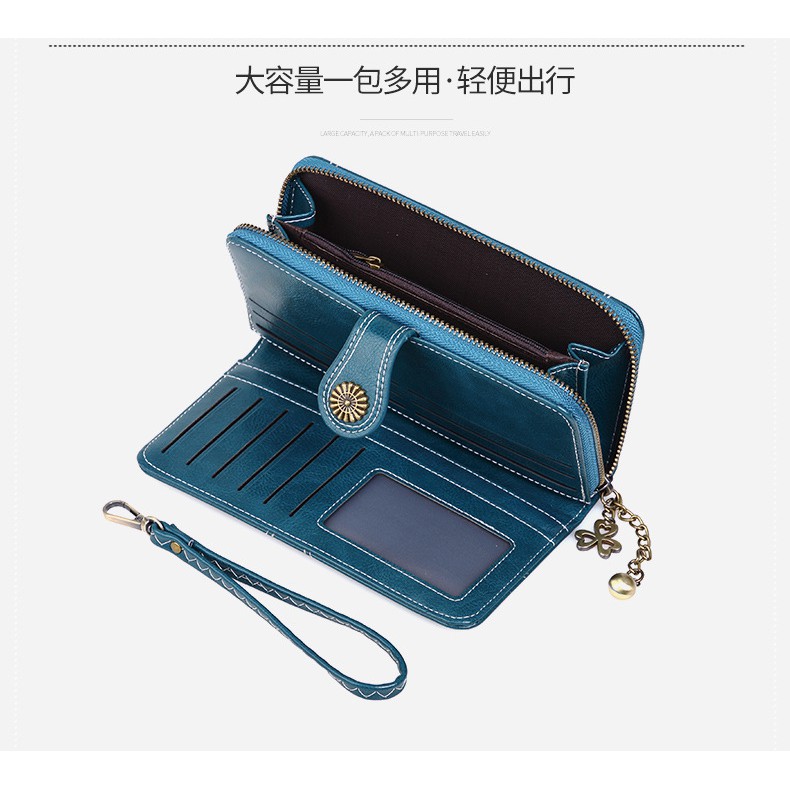 DOMPET PESTA WANITA KULIT BIRU NELLA WA043B3 TALI PREMIUM FASHION BRANDED IMPORT KOREA MURAH BATAM