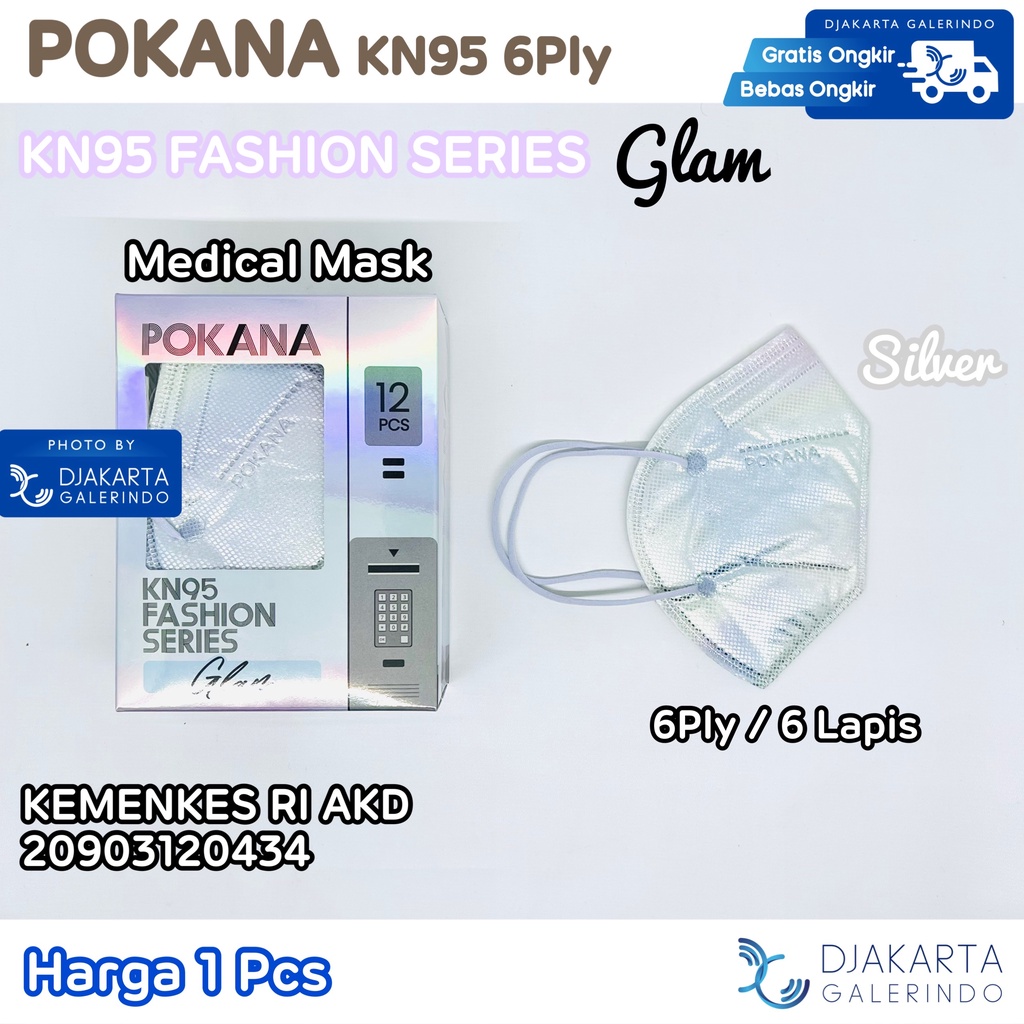 Masker POKANA KN95 Glam Fashion Series 6Ply Original